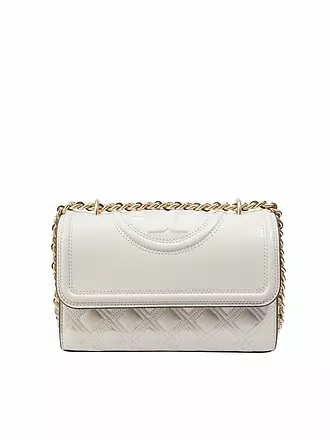 TORY BURCH | Bolso de cuero - Bolso de hombro FLEMING Small | creme